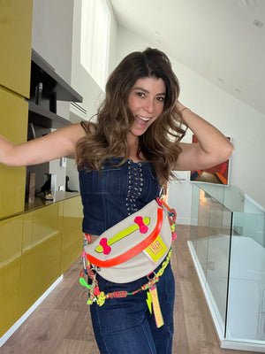 NE-NE.  Neutro- Neon Funny Pack- riñonera - bolso cruzado.