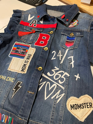 MOM IS WOW Sleeveless jean jacket